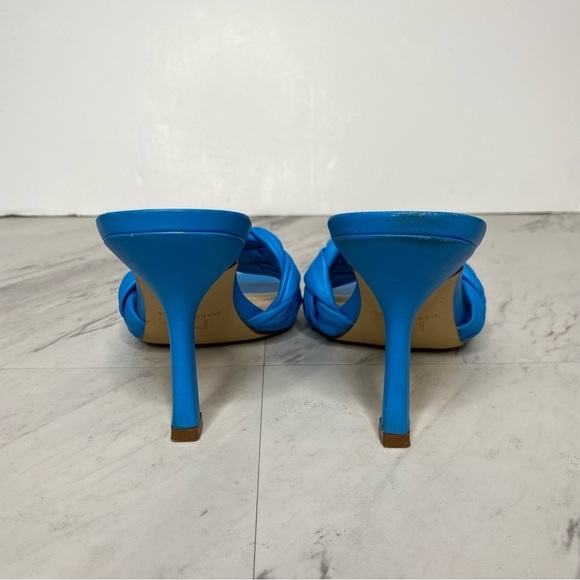 Marc Fisher Draya Braided Blue Leather Heeled Sandal 8M - Picture 3 of 13